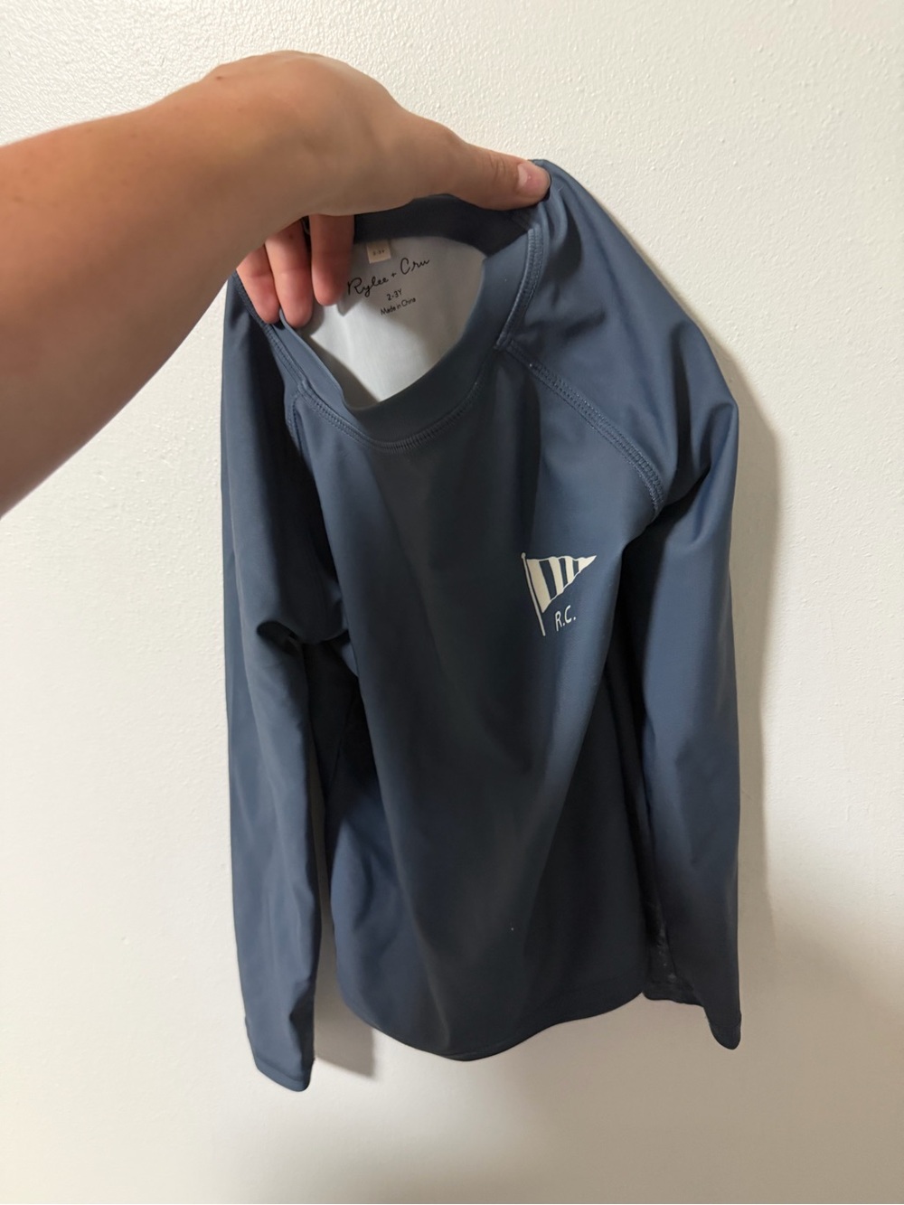 Rylee + Cru todd boy LongSleeve RashGuard - Slate & Swim Trunkin Shark print 2-3
